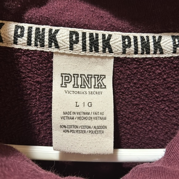 Pink Victoria Secret Quarter Zip Top - Picture 3 of 4